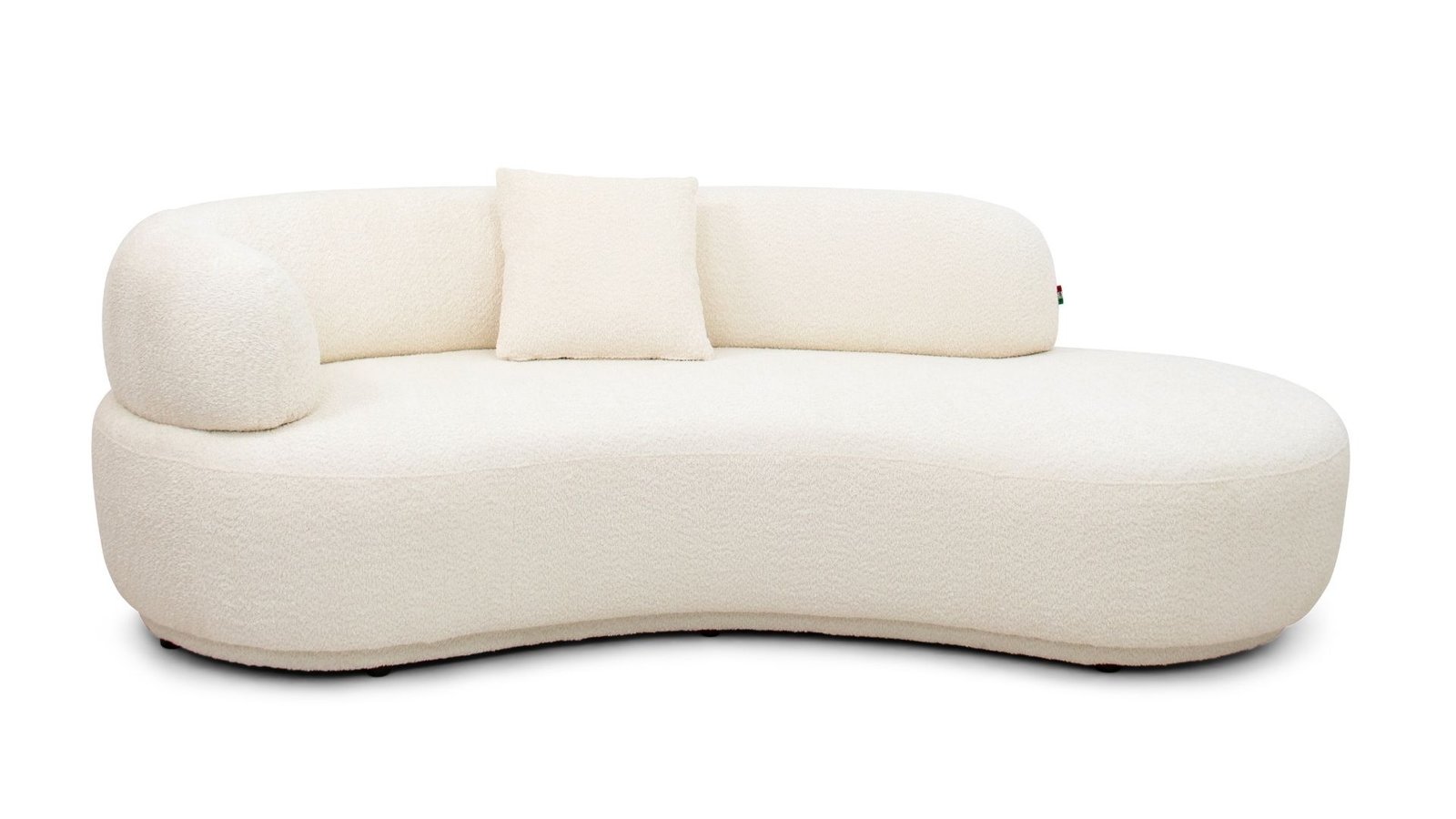 canape design italien incurve tissu bouclette