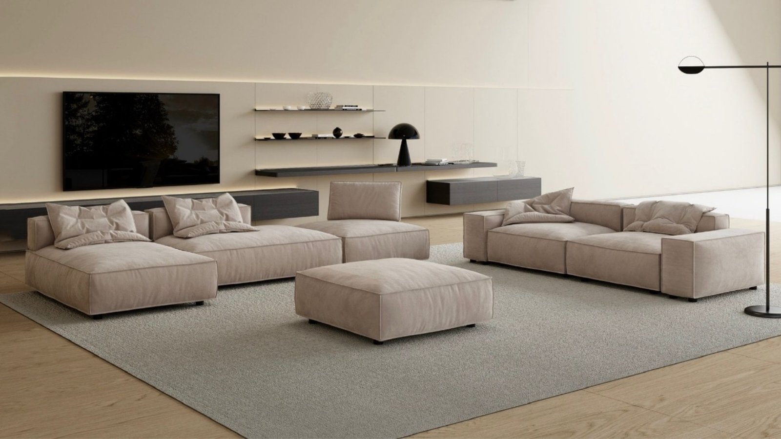 canape xxl modulable beige