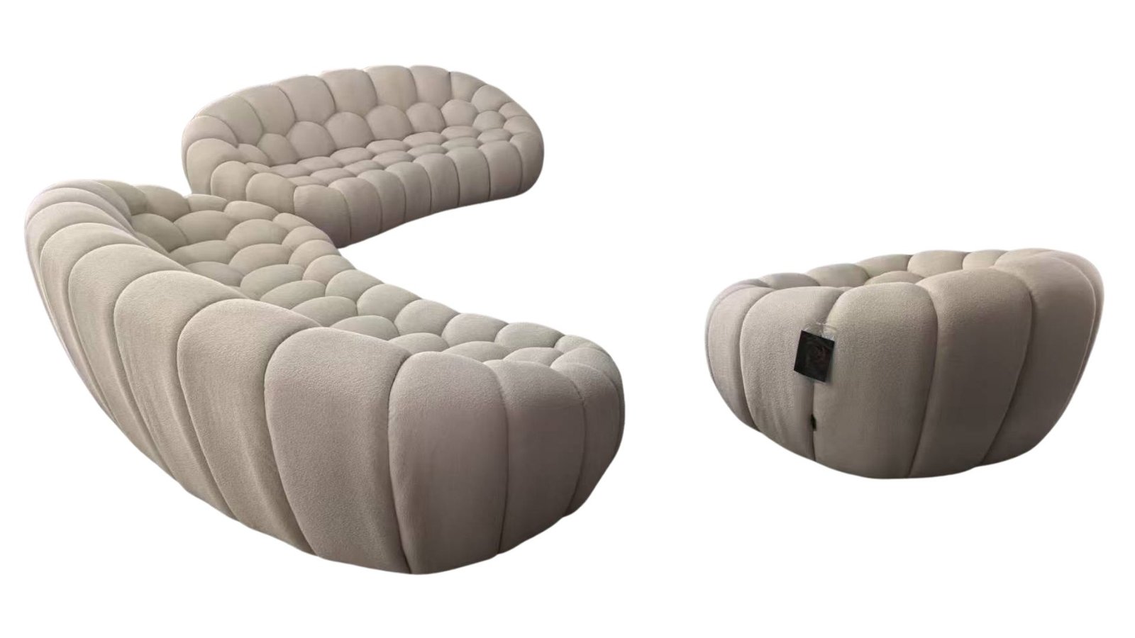 ensemble 3 canapes beige haut de gamme