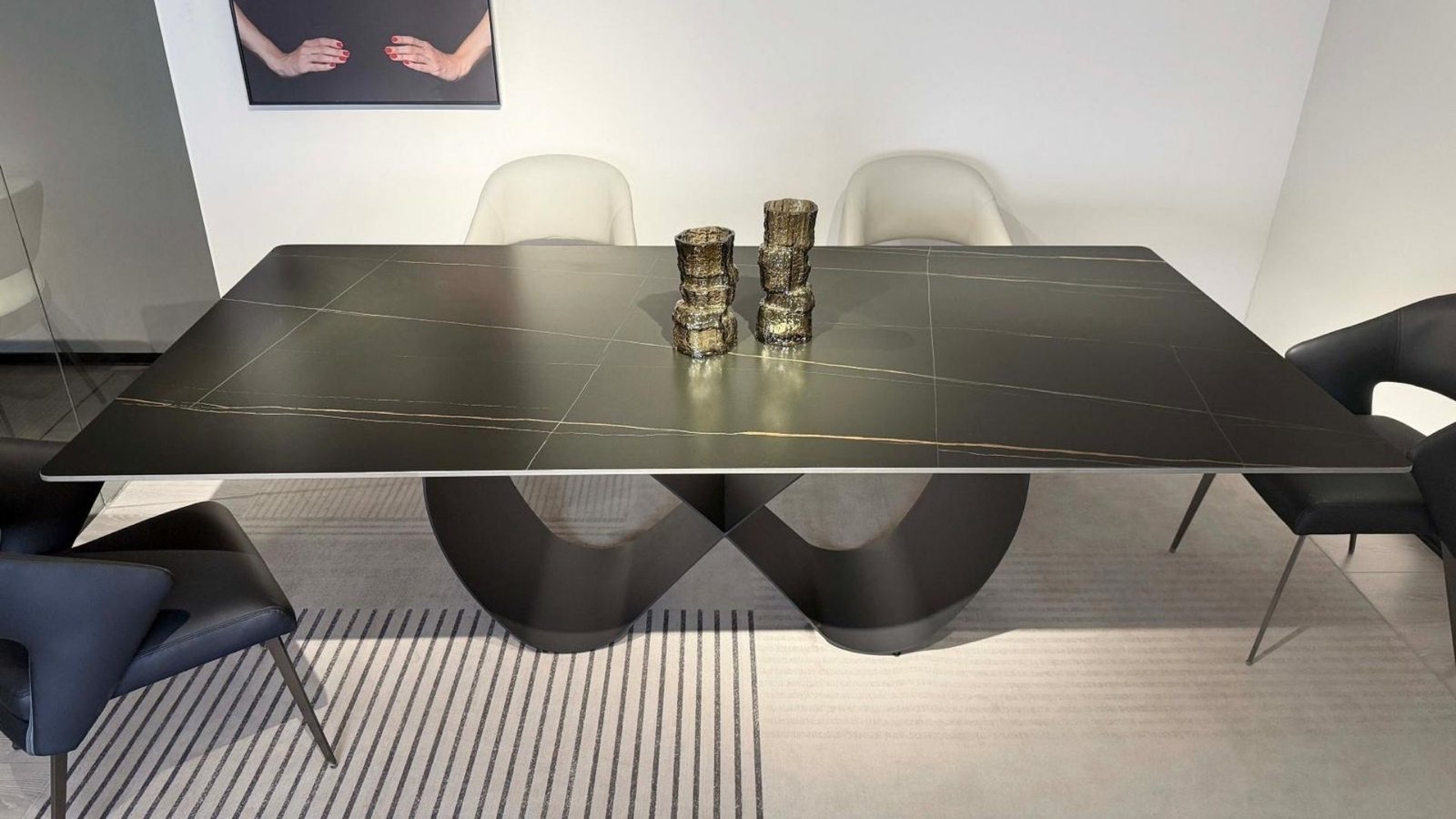 table a manger rectangulaire 240cm noire design