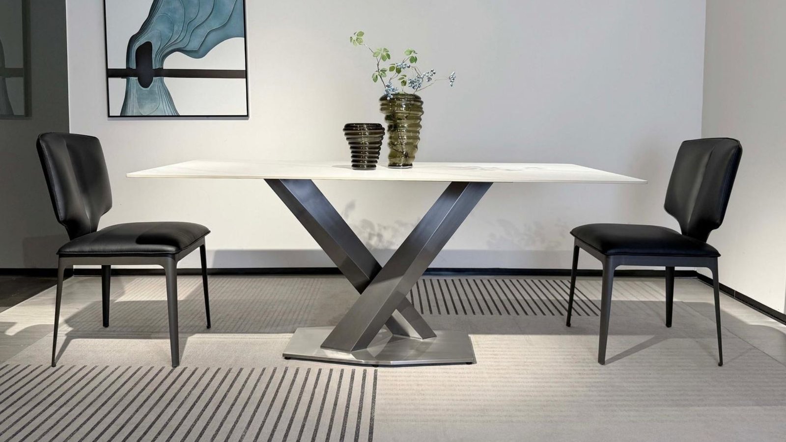 table ceramique inrayable 180cm blanc gris