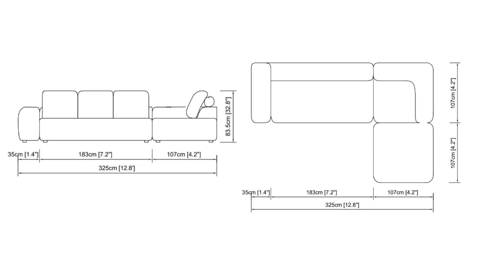 canape d angle en tissu dimensions