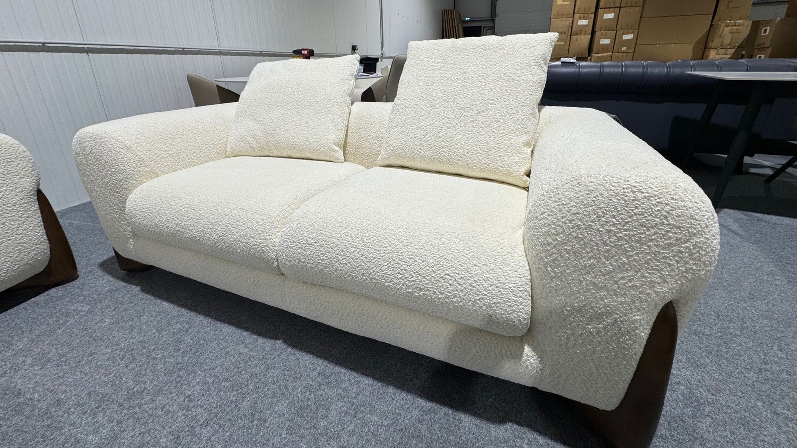 canapes 2 places tissu bouclette haut de gamme