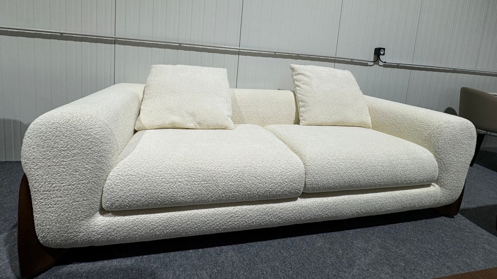 canapes 3 places tissu bouclette doux