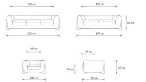ensemble canape 3 2 1 tissu