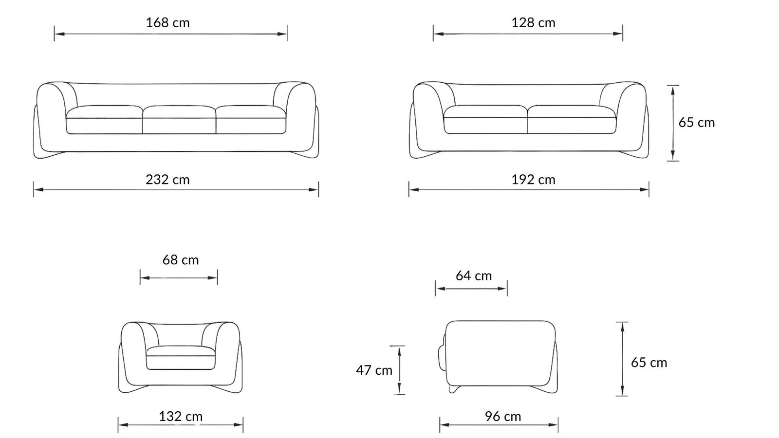 ensemble canape 3 2 1 tissu