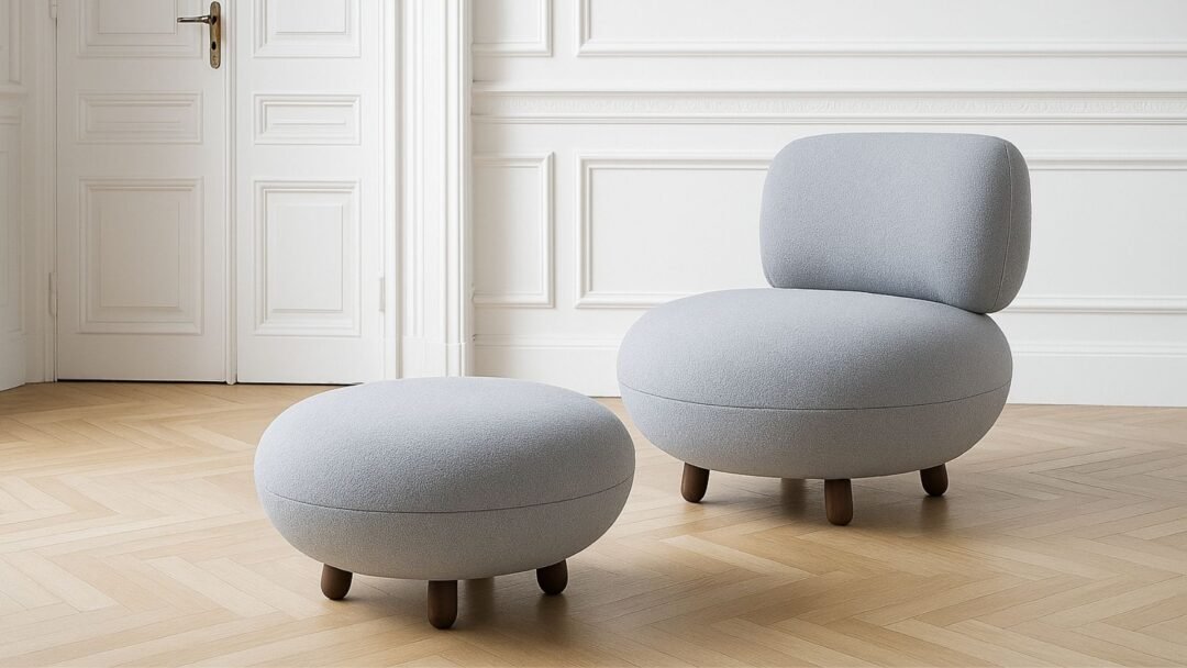 fauteuil design avec repose pied