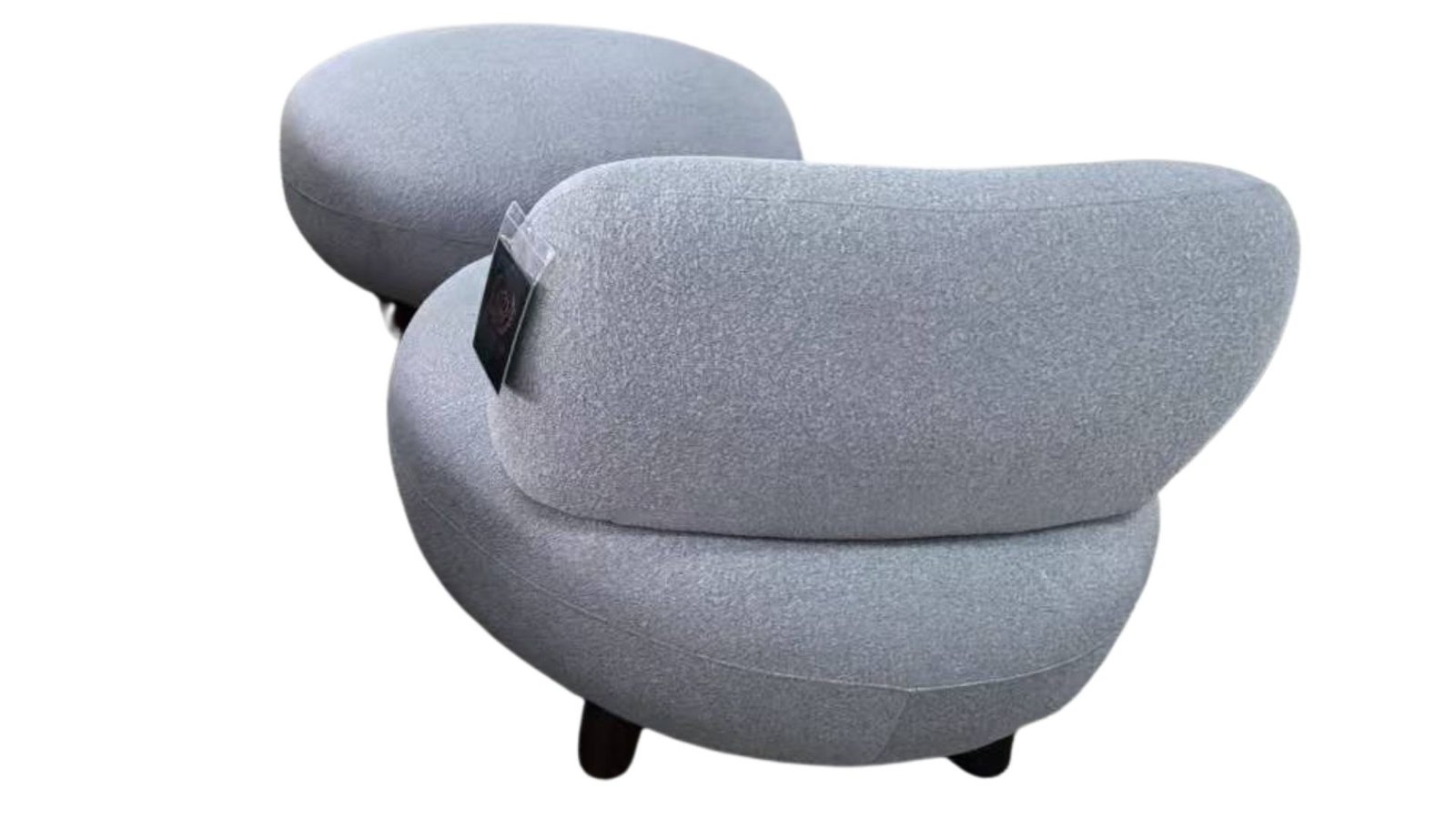 fauteuil design avec repose pied gris