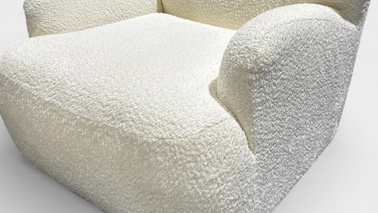 fauteuil tissu bouclette doux beige depascalis mobilier