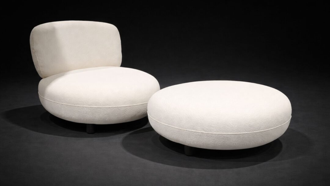 petit fauteuil salon moderne avec repose pied