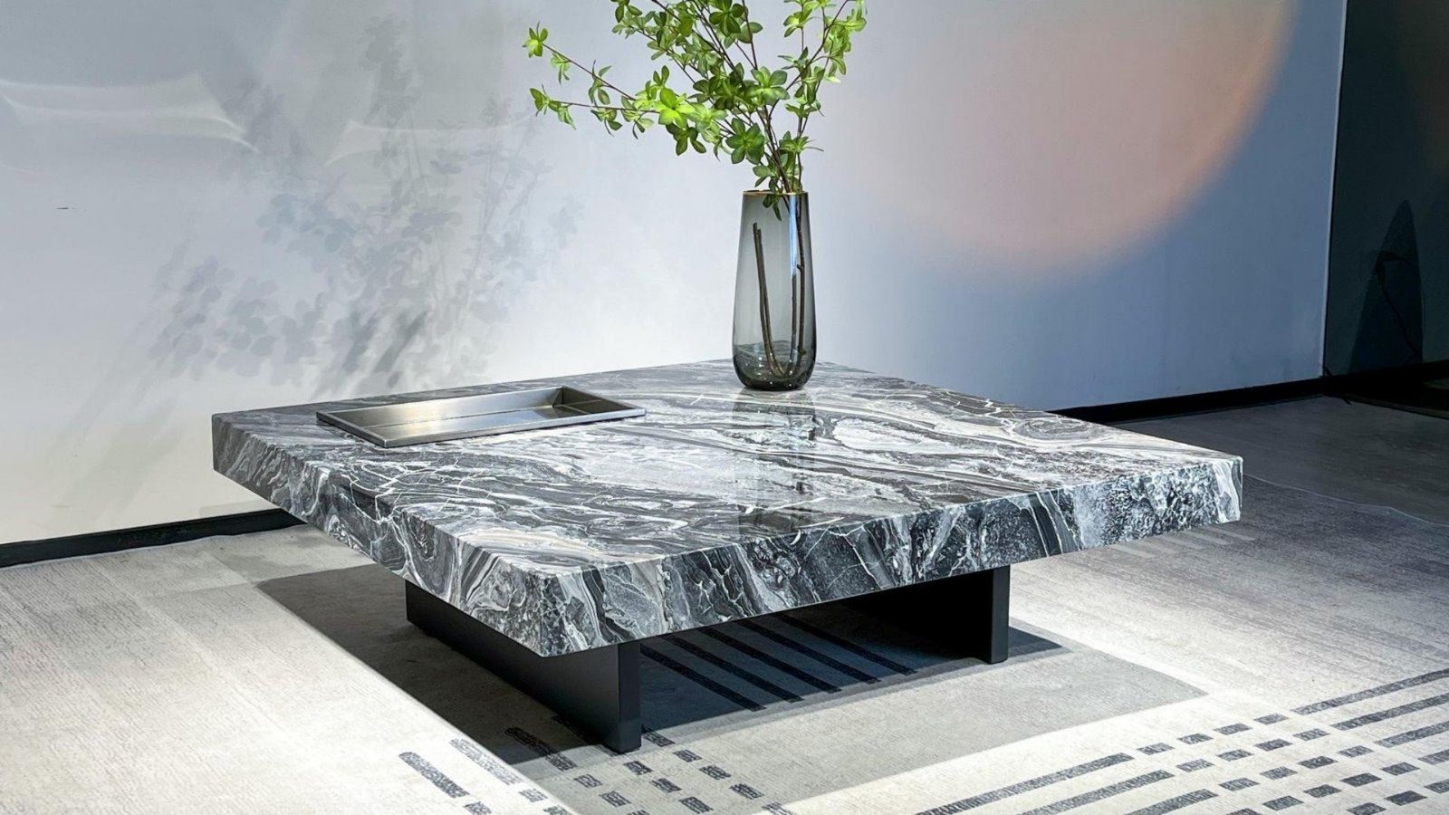 table basse carree marbre