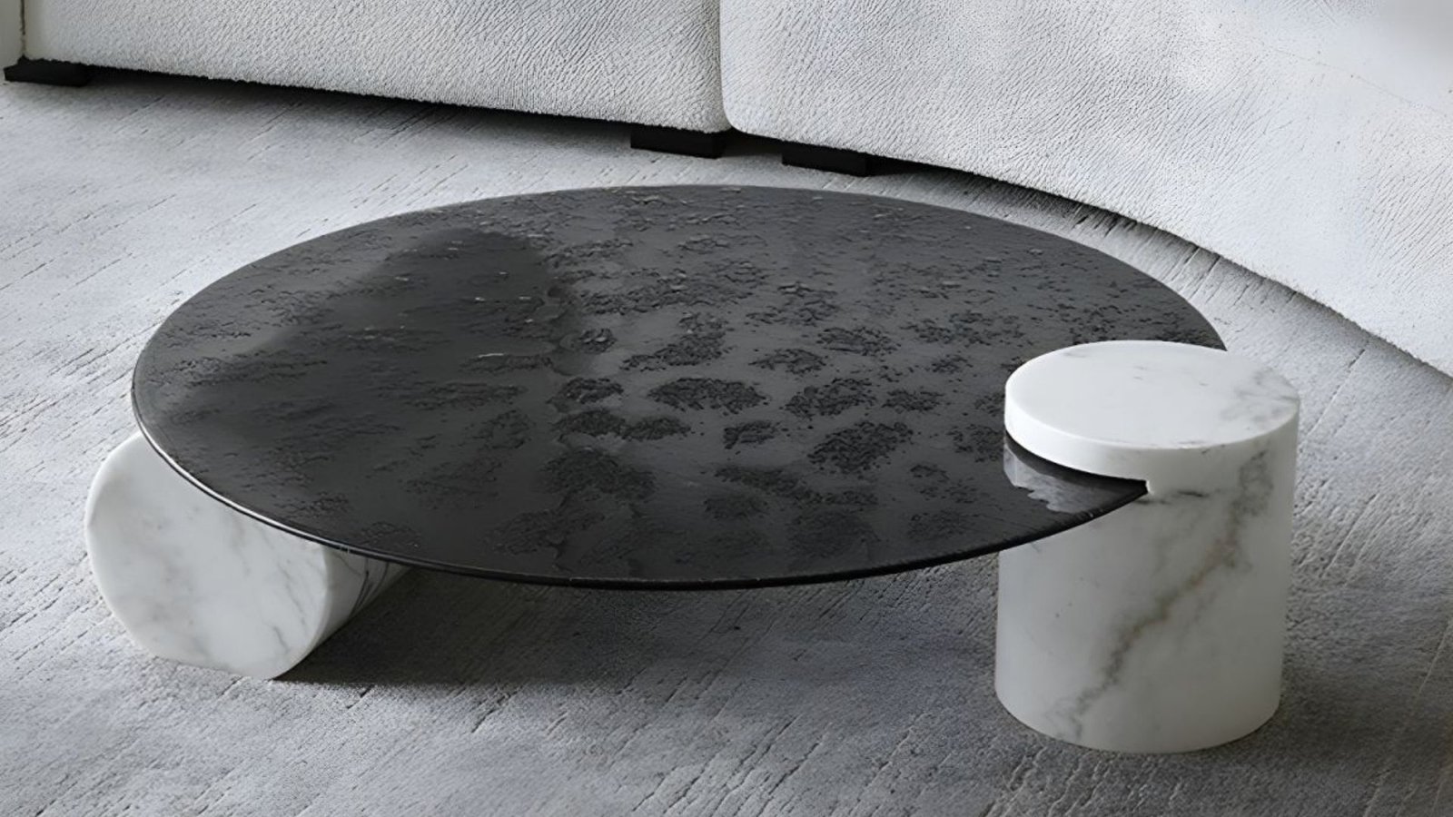 table basse ovale en verre