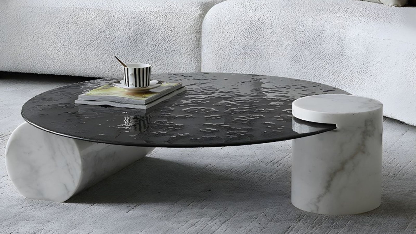 table basse verre design luxe