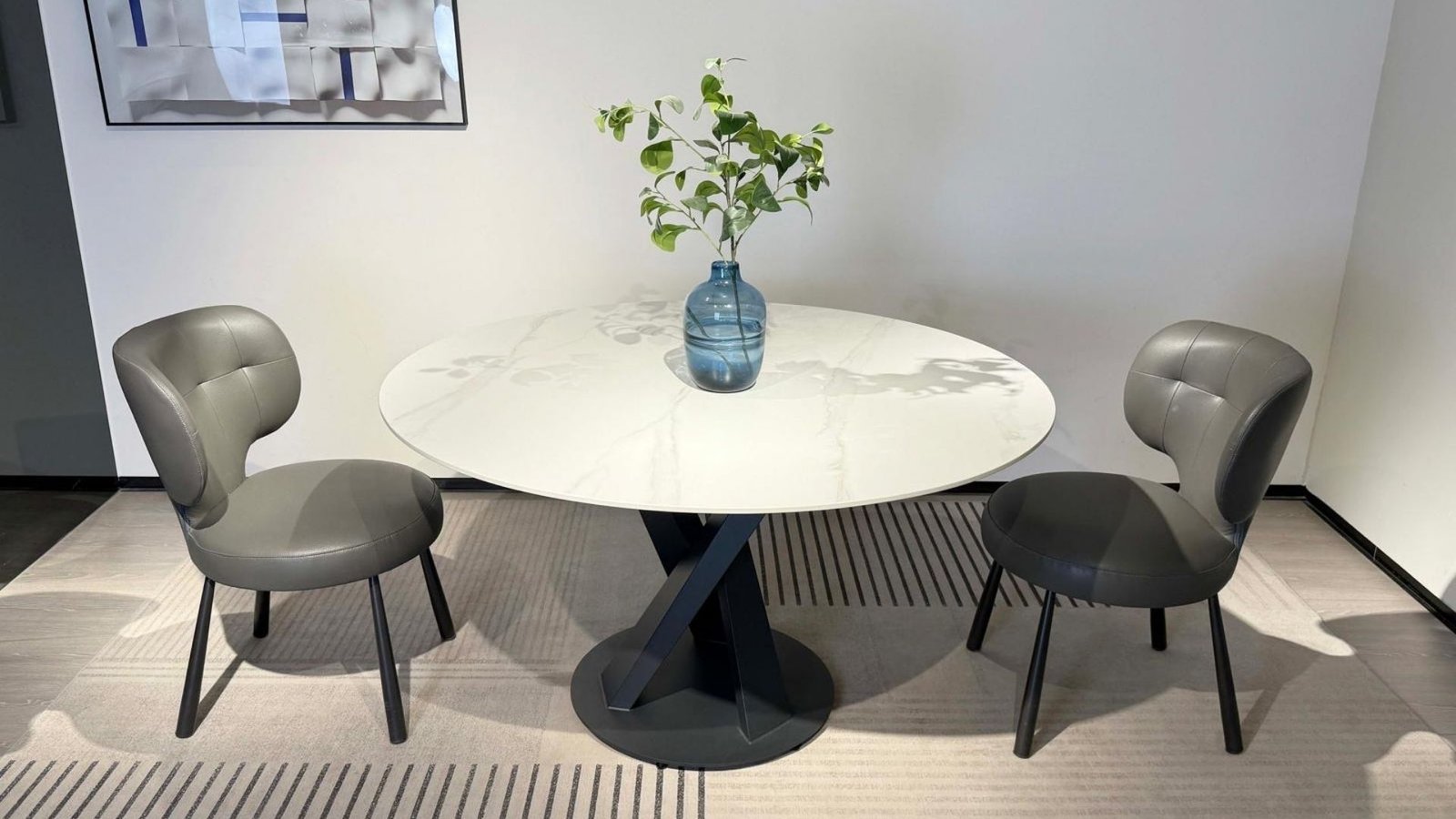 table salle a manger marbre blanc