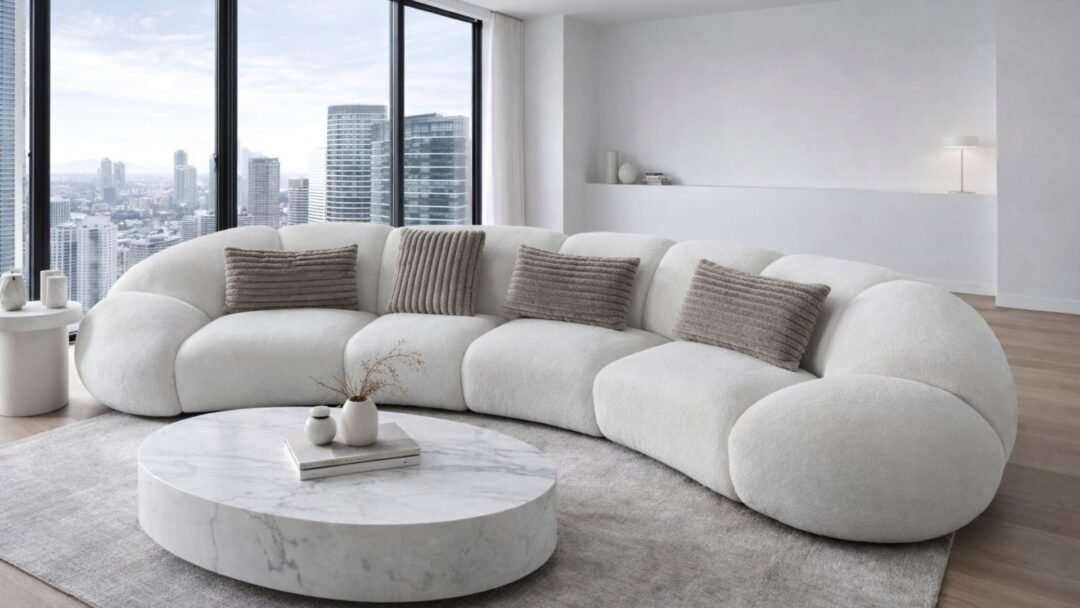 canape 4 places blanc moderne de pascalis