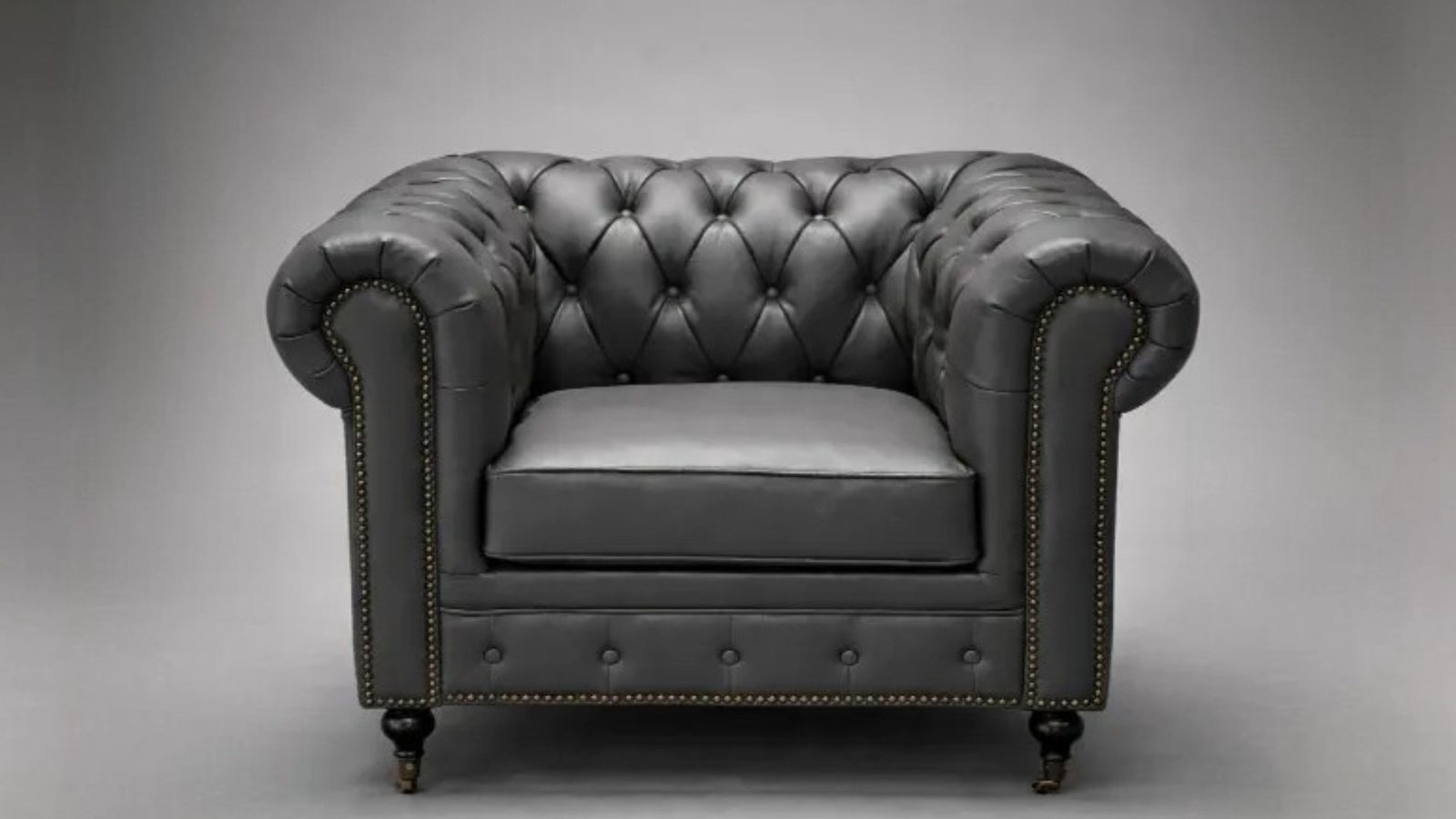 fauteuil canape chesterfield simili cuir gris bleu