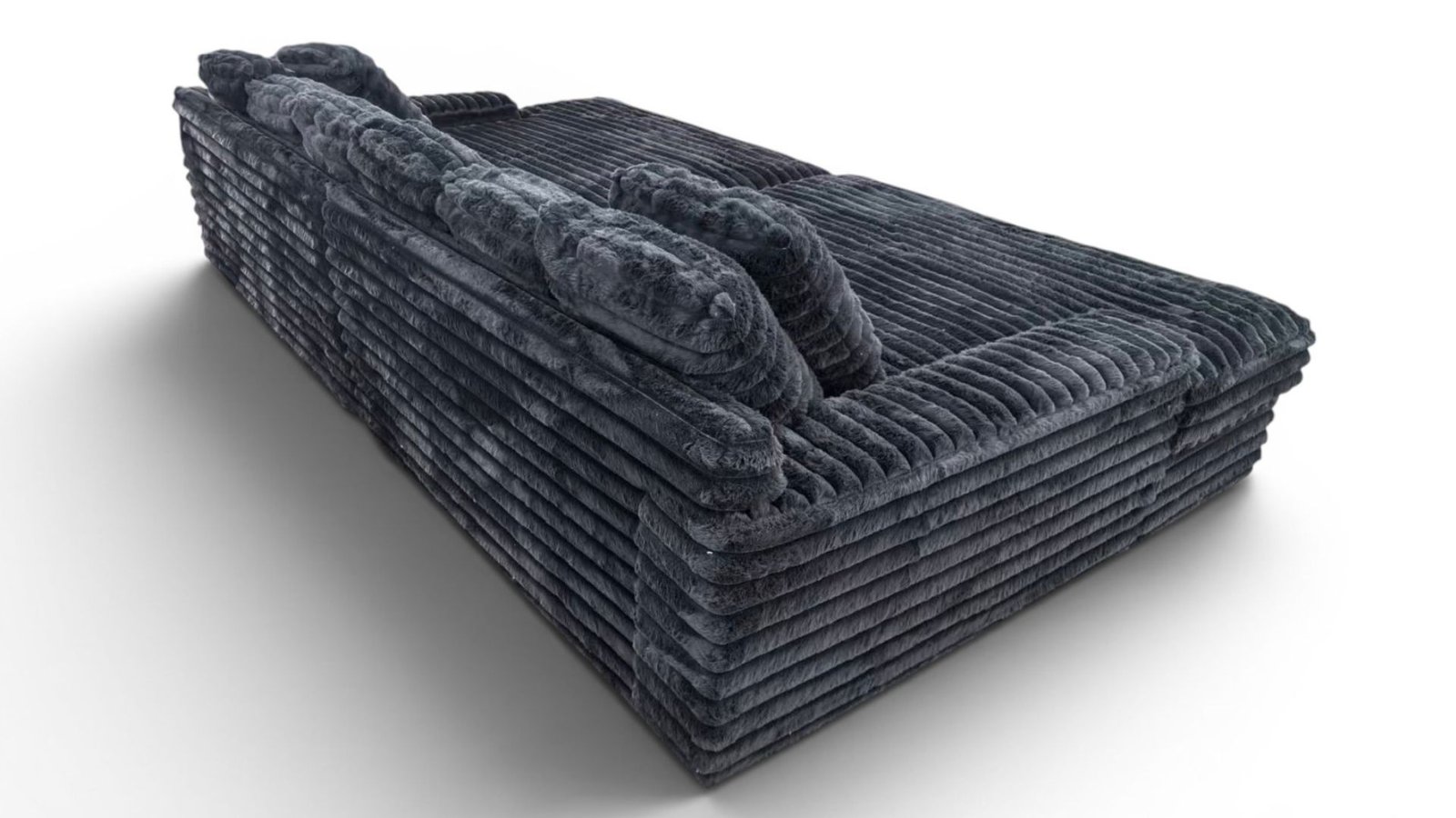 canape tissu effet doudou assise xl