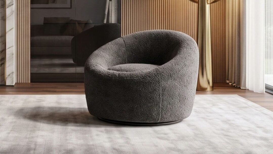 fauteuil pivotant design gris